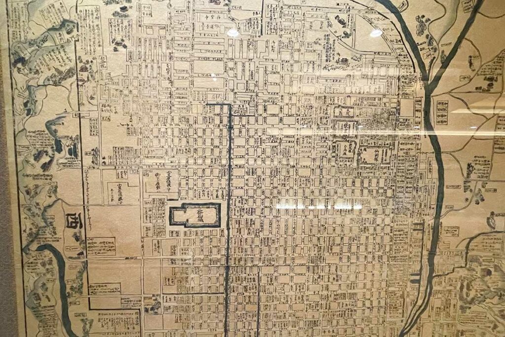 1696年的京都地圖 細節